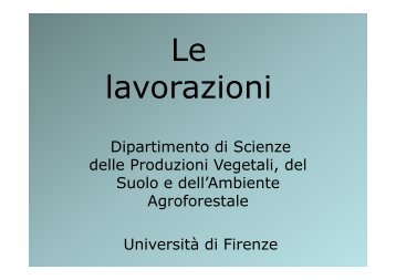 (Microsoft PowerPoint - AGRONOMIA 09\) lavorazioni ... - Skuola.net