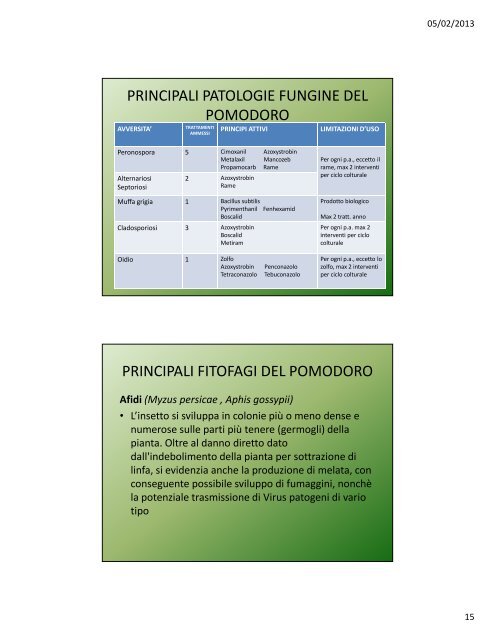 Lezione VII: Le solanacee - Agronomoeforestale.it