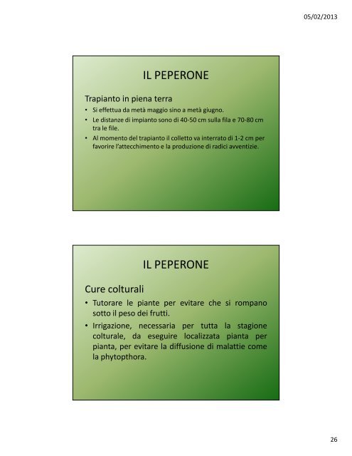 Lezione VII: Le solanacee - Agronomoeforestale.it