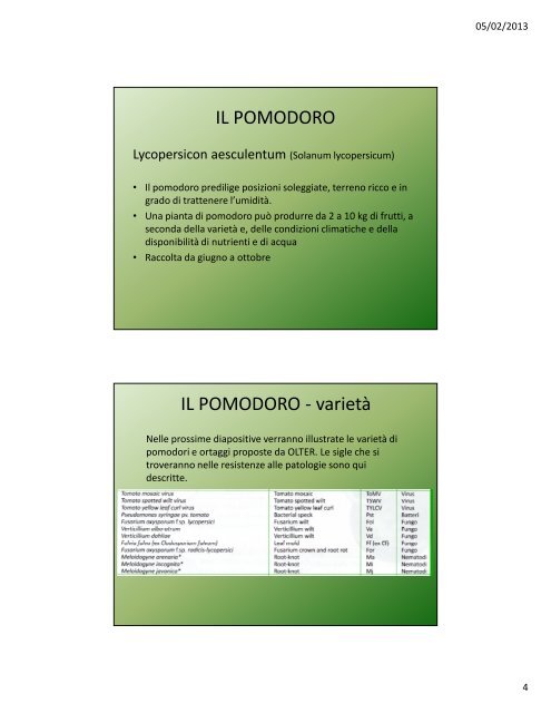 Lezione VII: Le solanacee - Agronomoeforestale.it