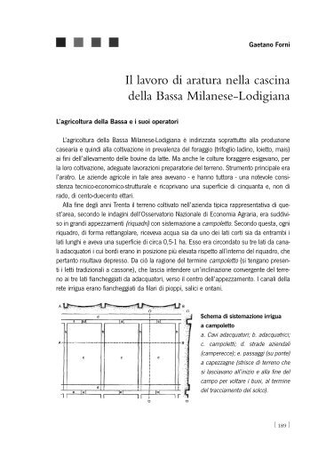 Il lavoro di aratura nella cascina della Bassa Milanese-Lodigiana