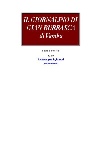 il giornalino di Gian Burrasca - Letture per i giovani