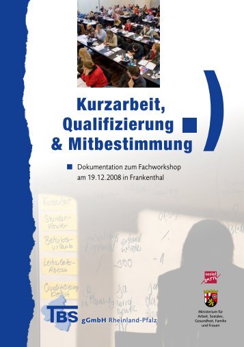 Kurzarbeit, Qualifizierung & Mitbestimmung - TBS Rheinland-Pfalz