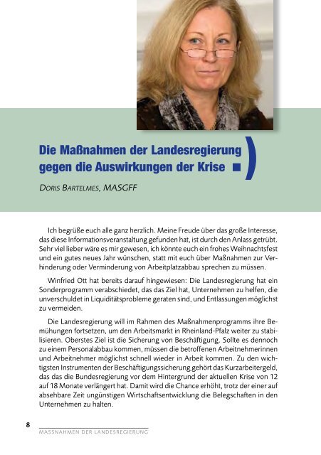 Kurzarbeit, Qualifizierung & Mitbestimmung - TBS Rheinland-Pfalz
