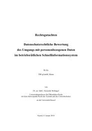 Rechtsgutachten Datenschutzrechtliche Bewertung des Umgangs ...