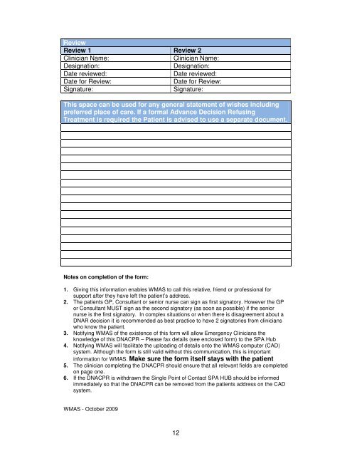 Do Not Attempt Resuscitation (DNAR) Policy - Dudley Primary Care ...