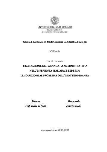 Secchi tesi dottorato - Unitn-eprints.PhD