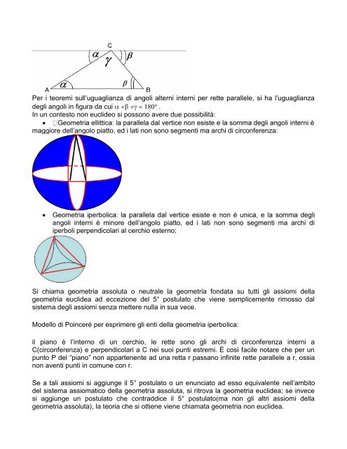 Geometrie non Euclidee - Istituto Cambi-Serrani