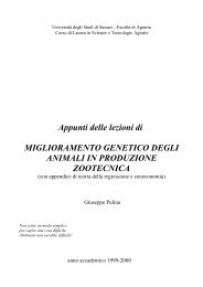 Appunti delle lezioni di MIGLIORAMENTO GENETICO DEGLI ...