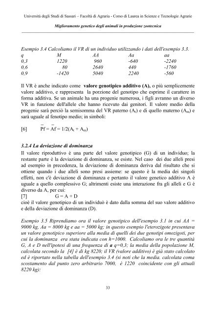 Appunti delle lezioni di MIGLIORAMENTO GENETICO DEGLI ...