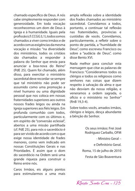 Revista Santa Cruz Ano 74 - 2010 - outubro/dezembro