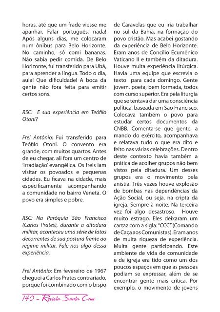 Revista Santa Cruz Ano 74 - 2010 - outubro/dezembro