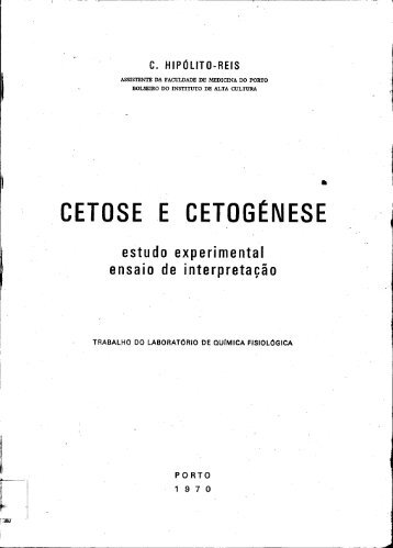 cetose e cetogénese - Repositório Aberto da Universidade do Porto