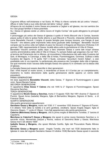 gessa - Associazione Araldica Genealogica Nobiliare Della Sardegna
