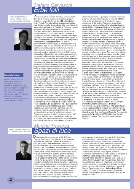 ESZ NEWS n. 50_ottobre 2009.pdf - Edizioni Suvini Zerboni