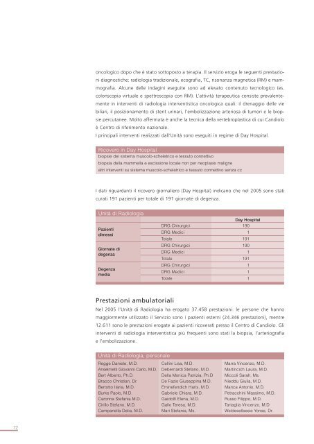 rapporto sulle attività - FPRC - Fondazione Piemontese per la ...