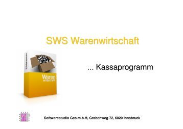 SWS-Warenwirtschaft Kassa - Softwarestudio