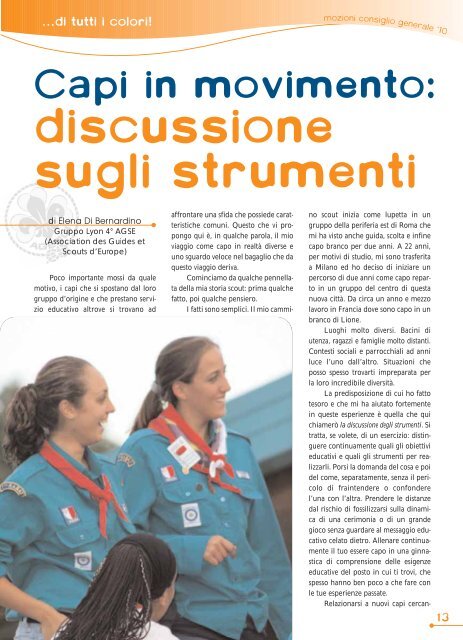 SCOUT Proposta educativa - Anno XXXVII - n. 01 - 10 ... - Agesci