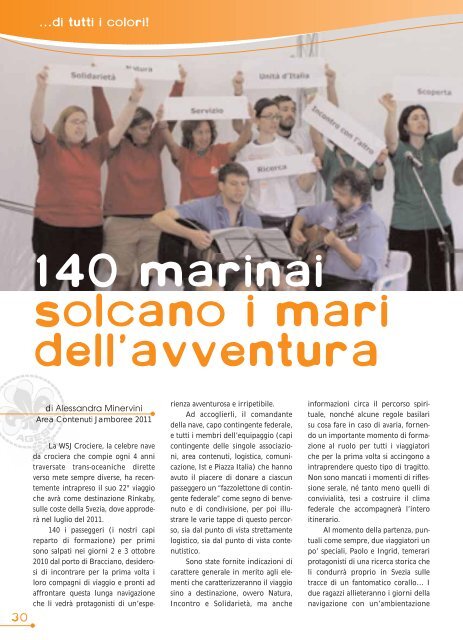 SCOUT Proposta educativa - Anno XXXVII - n. 01 - 10 ... - Agesci