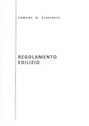 REGOLAMENTO EDILIZIO - Comune di Albairate