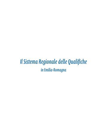 Il Sistema Regionale delle Qualifiche - ER Formazione e lavoro ...
