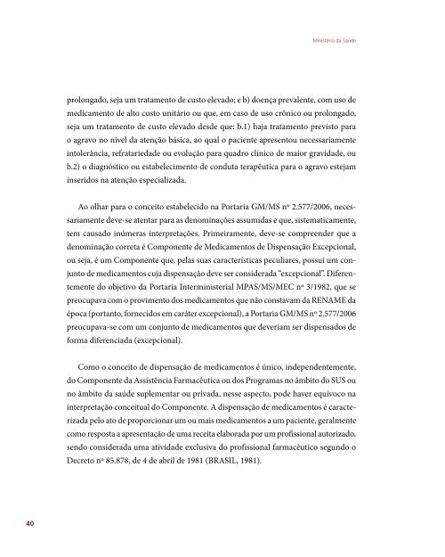 Da Excepcionalidade às Linhas de Cuidado: O Componente ...