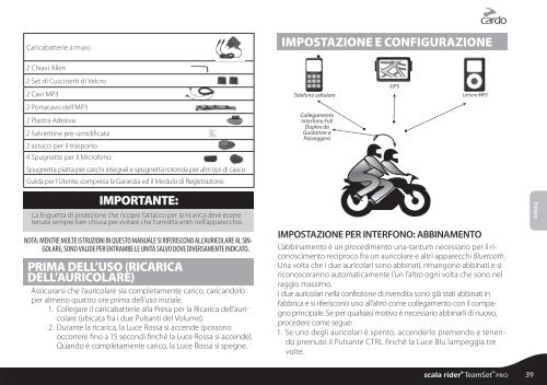 Guida di Avvio - Cardo Systems, Inc