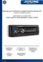 Manuale per il Software di Aggiornamento ... - Alpine Europe