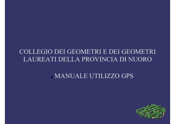 manuale utilizzo GPS gr3 Topcon - collegio geometri nuoro