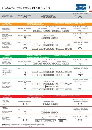 Config_Guida CT312B - Esse-ti Telecomunicazioni