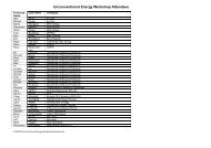 Unconventional Energy Workshop Attendees - Department of Mines ...