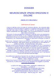 Dossier. Neuroscienze, ipnosi, emozioni e dolore - Formazione in ...