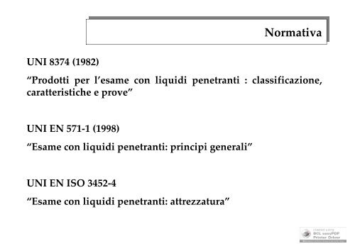 Ispezione mediante Liquidi Penetranti - Dimeca