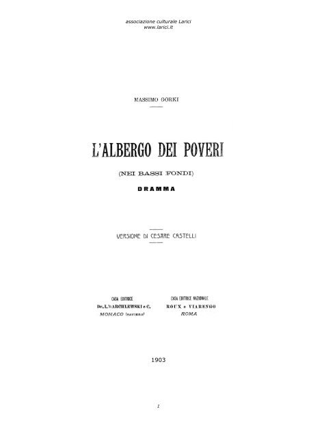 L'albergo dei poveri - Larici