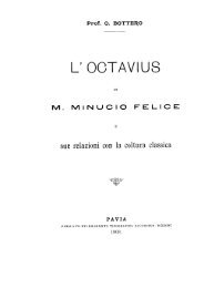 Onorato Bottero, L'Octavius di M. Minucio Felice ... - Archivi del Garda