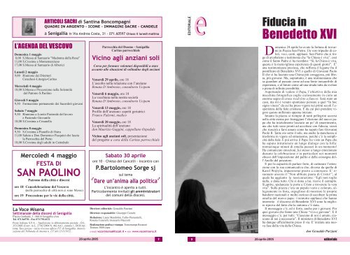 Leggi l'intero giornale in formato .pdf (circa 1 Mb) - La voce Misena