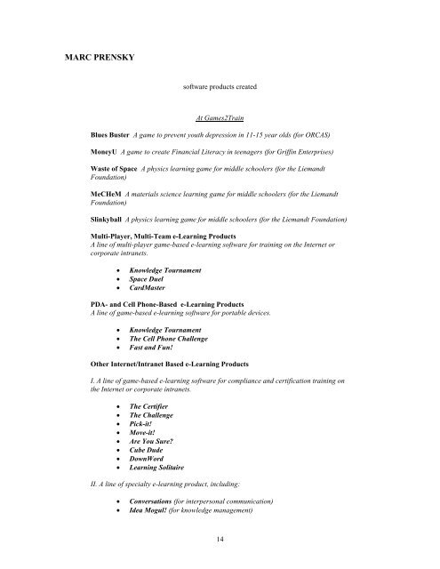 Prensky-Resume