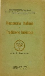Massoneria Italiana e Tradizione Iniziatica