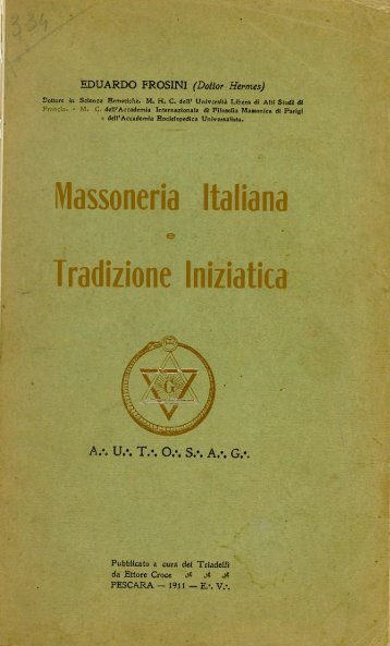 Massoneria Italiana e Tradizione Iniziatica