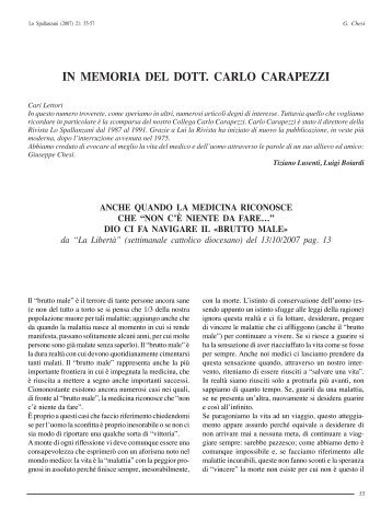 in memoria del dott. carlo carapezzi - Ordine dei Medici Chirurghi e ...