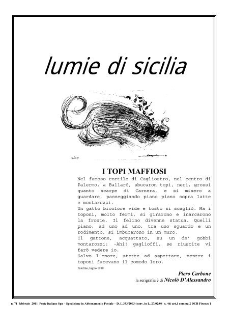 Lumie di Sicilia - Associazione Culturale Sicilia Firenze