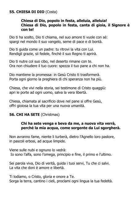 Libretto dei canti - Parrocchia S. Maria Assunta MURELLE