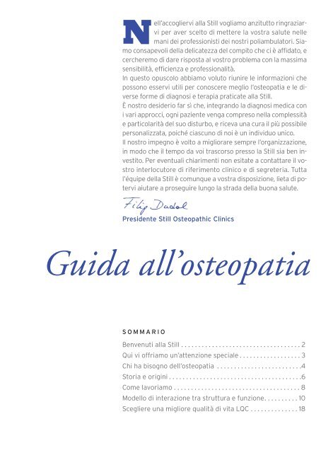 Scarica in formato PDF la Guida all'Osteopatia - Still Osteopathic ...