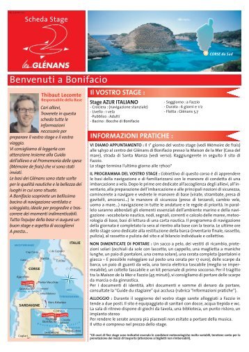 Scaricare il foglio del corso - Les Glénans