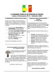 Lettre d'information - La Grande Famille de Procida & Ischia