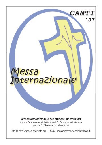 Scarica Libretto dei canti (pdf) - Messa Internazionale - Altervista