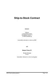 Ship-to-Stock Contract - ZIZALA Lichtsysteme GmbH