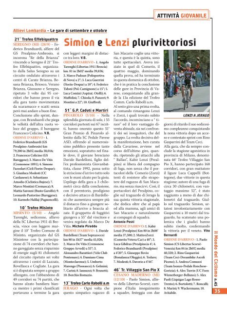 I diamanti del ciclismo - Federazione Ciclistica Italiana