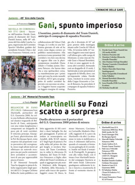 Valverde un anno dopo - Federazione Ciclistica Italiana