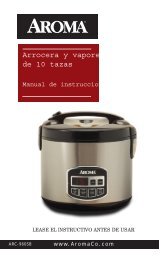 Arrocera y vaporera de 3 tazas 3-C &Fo - Aroma Housewares